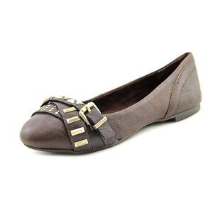 EUC BCBGeneration Women's Waverlie Brown Leather Ballet Flat/Sz. 8M